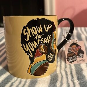 Pink Lomein Show Up For Yourself Ceramic Coffee Cup Tea Mug New